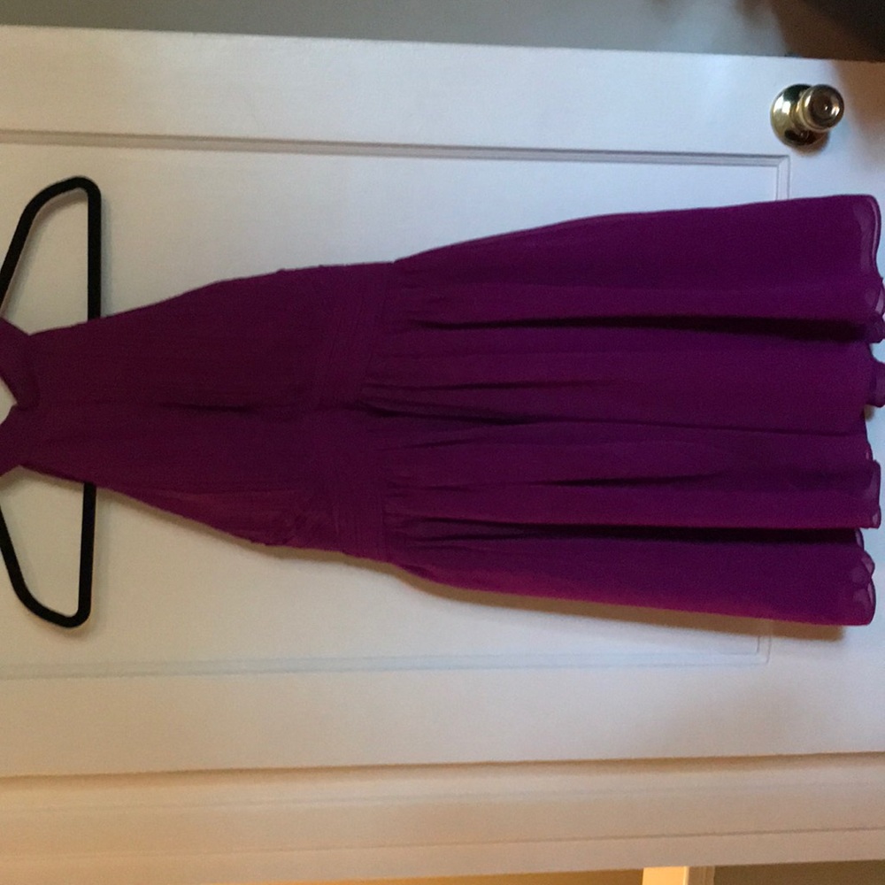 Purple fit and flare dress